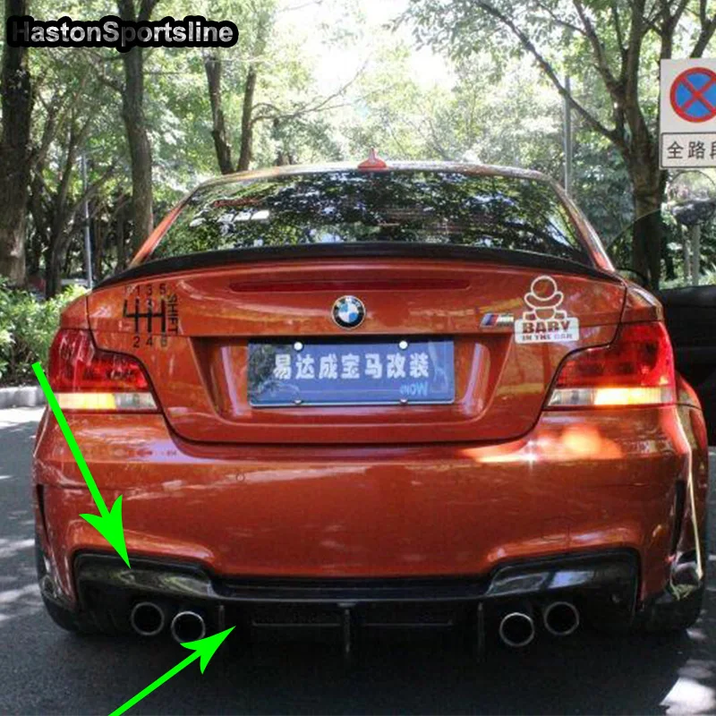 Для BMW E82 1M модифицированный диффузор из углеродного волокна для бампера 2011 2012