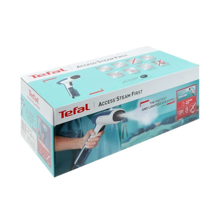 Отпариватель Tefal DT6130E0 ручной 1300 Вт 0.7 л 20 мл/мин шнур 2.6 м белый/синий 7028868 - купить