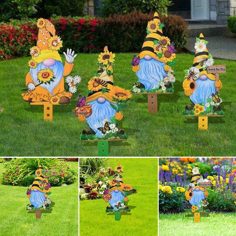 

Colorful Dwarf Elves Garden Ornament Handmade Painted Crafts Decoration For Outdoor Courtyard Lawn Garden Gnome Funny