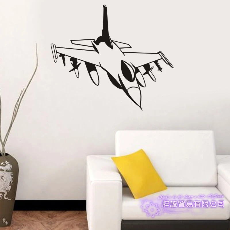 Истребитель наклейка на автомобиль классические плакаты с самолетами виниловые