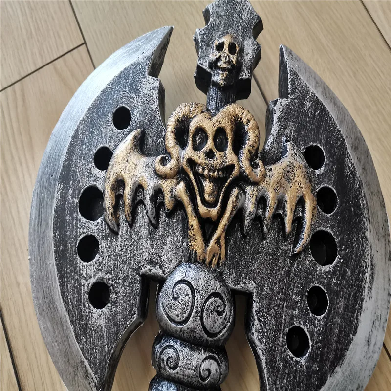 Косплей-игра World Of Warcraft Knight Orc Двухсторонний черный топор для выпускного вечера