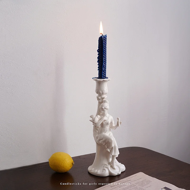 Керамические подсвечники в скандинавском стиле белый декоративный подсвечник с