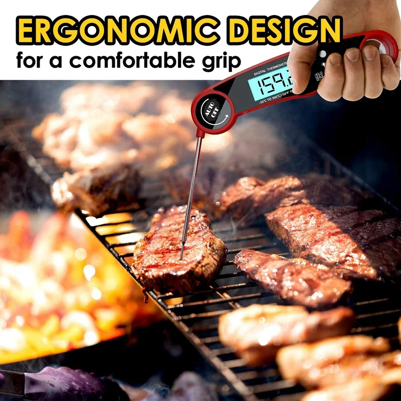 

Digital Meat Thermometer, Instant Read Thermometer Fast Read with Backlight & Calibration for Kitchen,Food Cooking