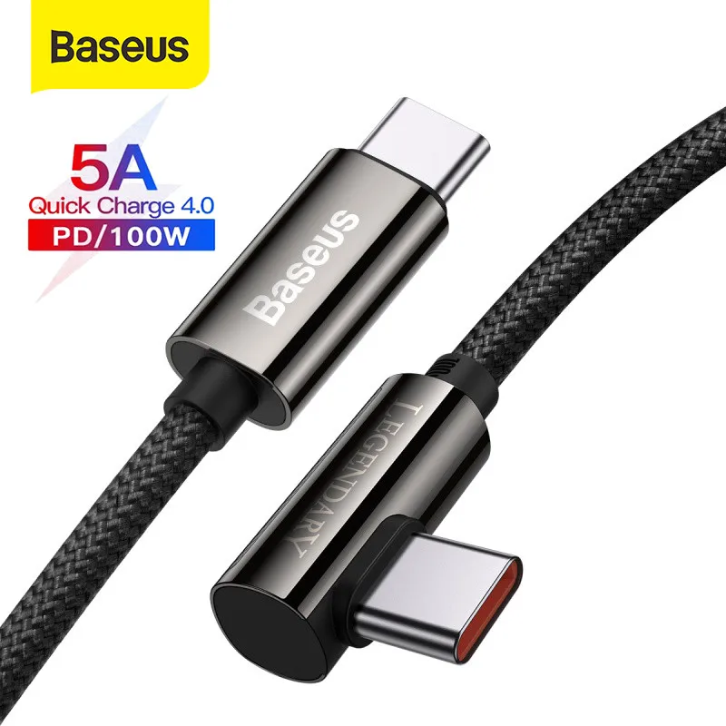 

Baseus 100W USB C Cable PD Quick Charging Cable QC4.0 Type C Fast Charger Date For Huawei P40 Samsung S10 S20 Macbookx Pro