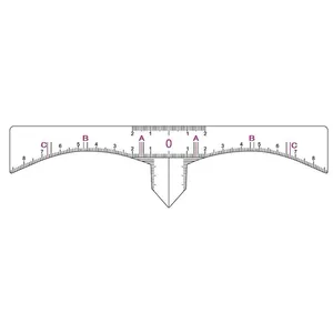 Одноразовая линейка для микроблейдинга, 50 шт., точные инструменты измерительная наклейка, Перманентный макияж, линейка для формирования бровей, Прямая поставка
