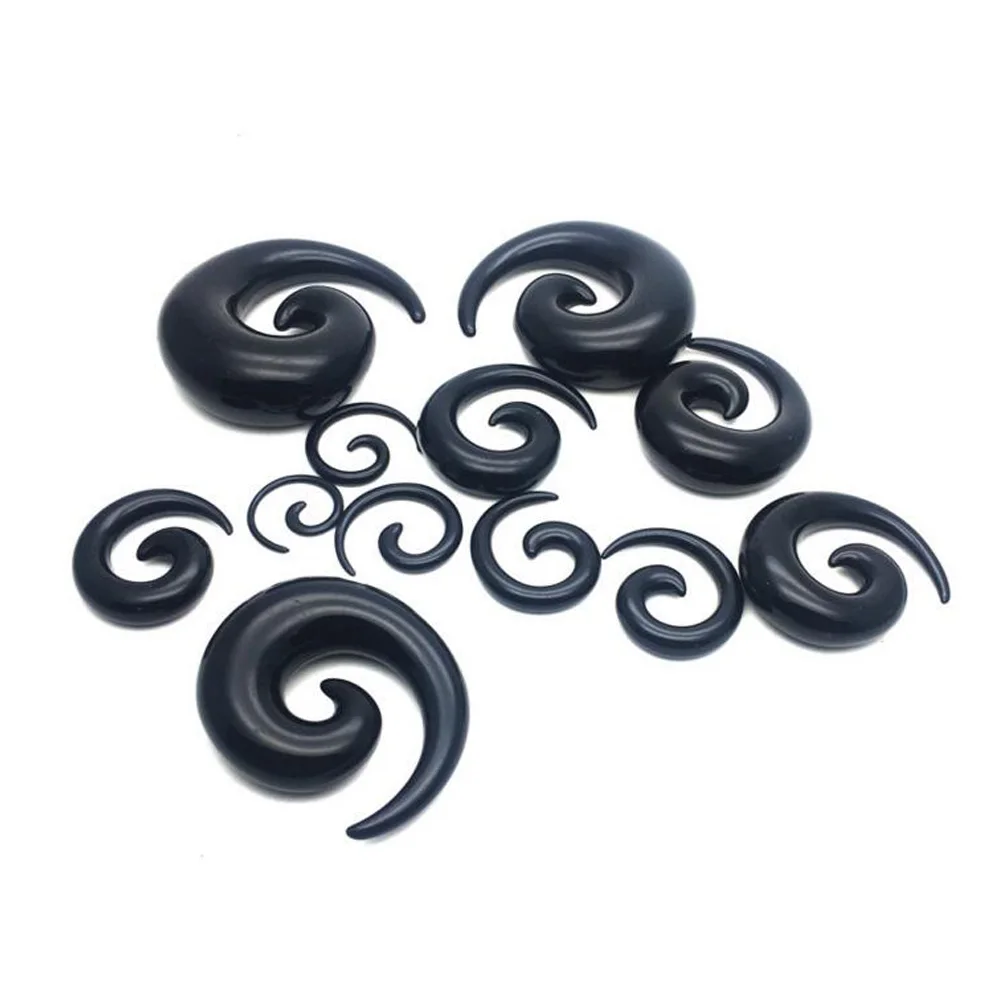 Женские туннели и заглушки для Пирсинга Ушей черные акриловые серьги растяжки в