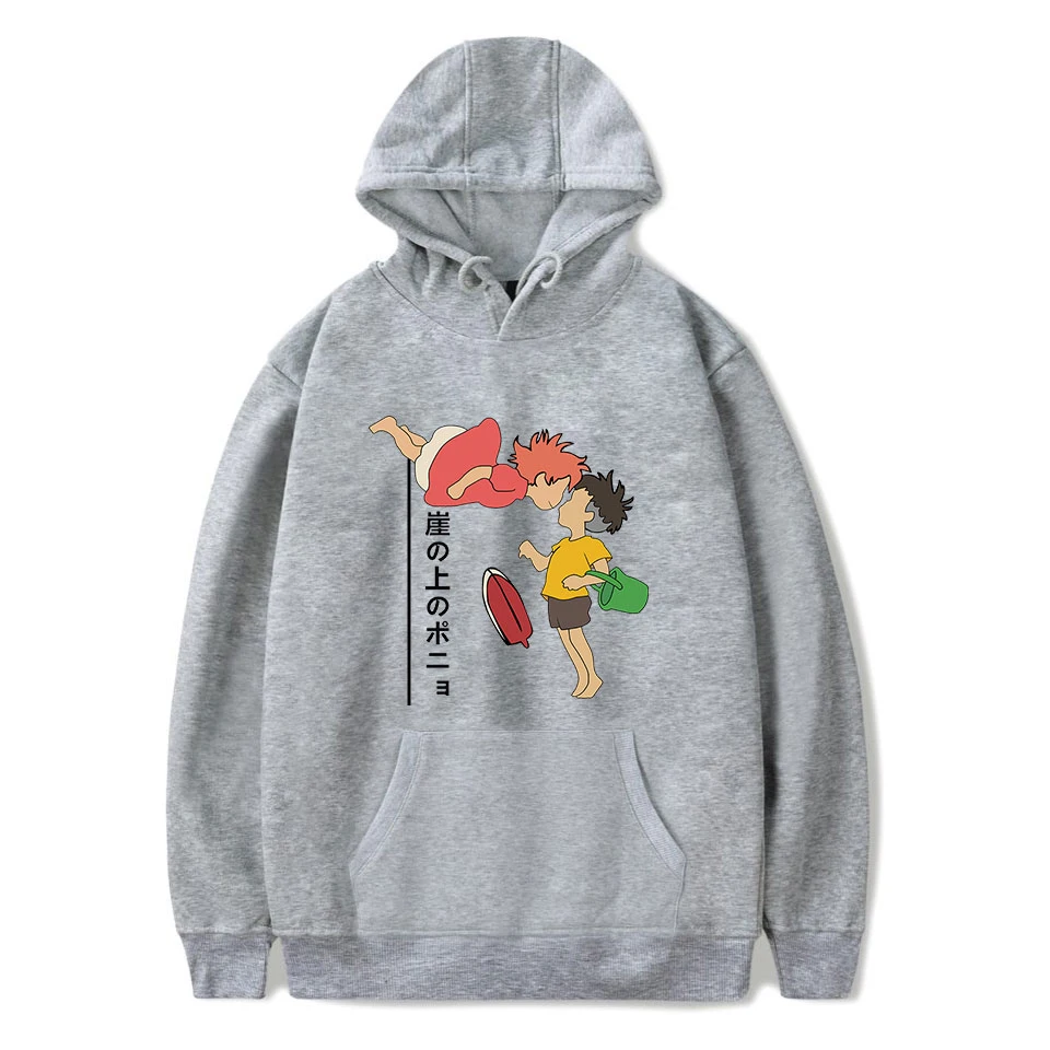 

Classic Anime Ponyo On The Cliff Hoodies Men Women Spring Autumn Sweatshirt Cute Cartoon Pullovers boys girls Hoodies Oversized