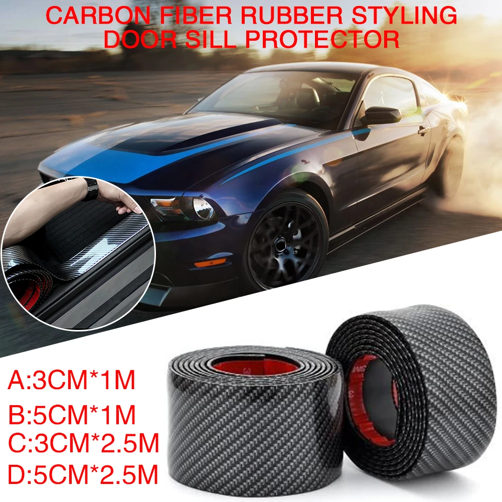 

Car Stickers 5D Carbon Fiber Rubber Styling Door Sill Protector Goods For KIA Toyota BMW Audi Mazda Ford Hyundai etc Accessories