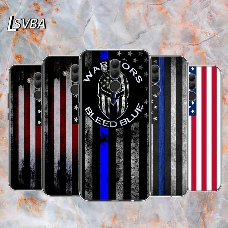 

Thin Blue Line American Flag For Huawei Mate 40 30 20 20X 10 RS P Smart 2021 2020 Z S Pro Plus Lite 2019 Phone Case Shell