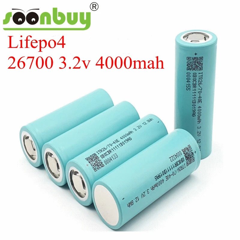 3 2 в Lifepo4 26700 4000 мАч аккумуляторная батарея литий ионный элемент большой емкости 10