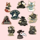 Брошь в готическом стиле, в виде маски ворона, Чумного доктора