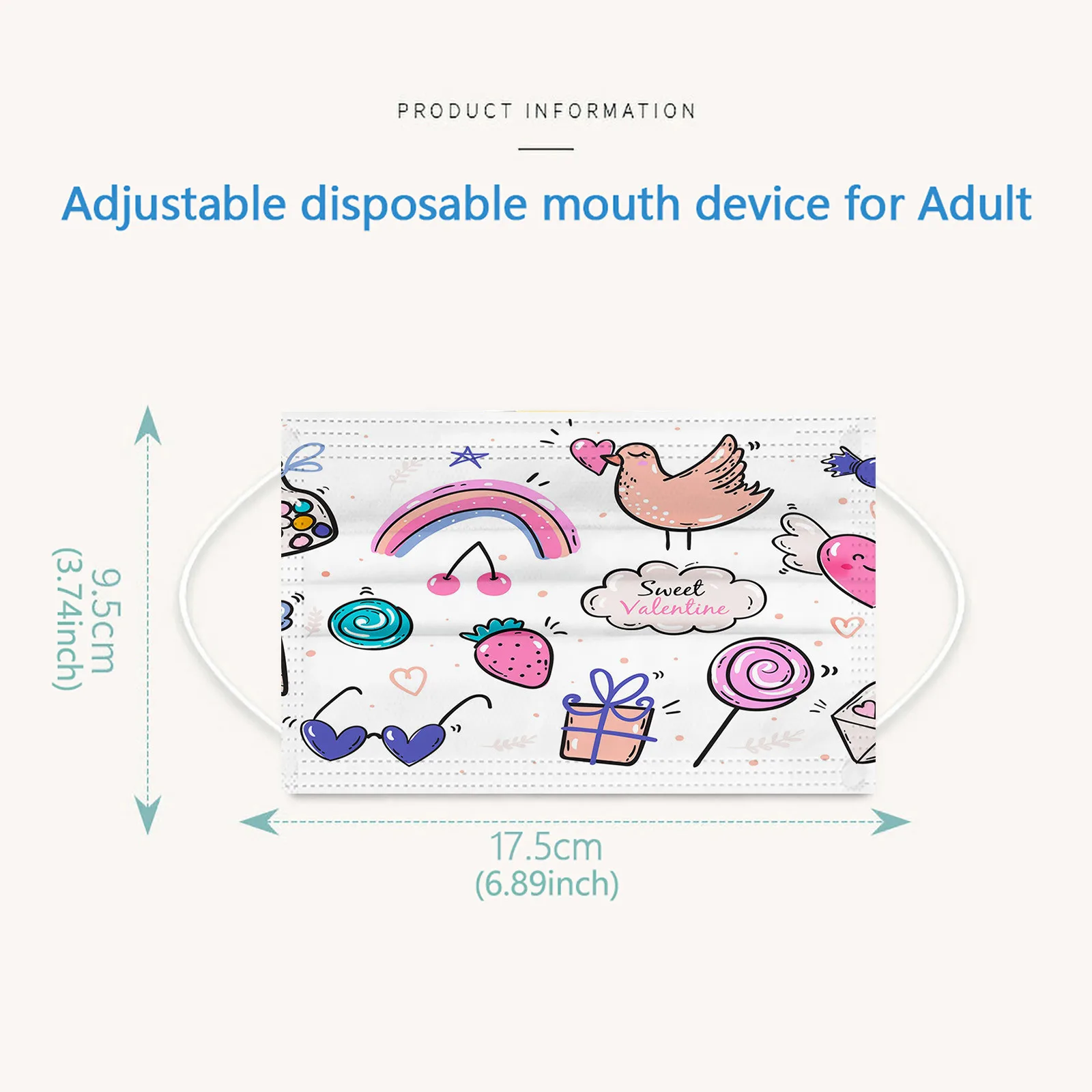 

Headband mscara 10PCS Disposable Face Mask Industrial Adult Printed Disposable Masks Breathable mask maske