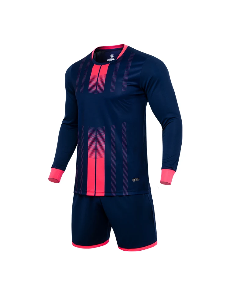 MB-8607 Custom Boys Girls Socce Jersey long sleeve set Adult Kid Plain Football Cheap Children Soccer Uniform Set | Спорт и