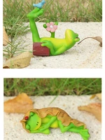 creative micro landscape garden frog resin ornaments cute animal gifts for boys and girls birthday gifts