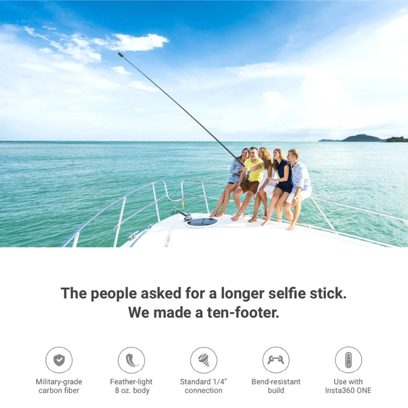 Новинка для Insta360 углеродное волокно 3 м метра расширенная версия невидимая