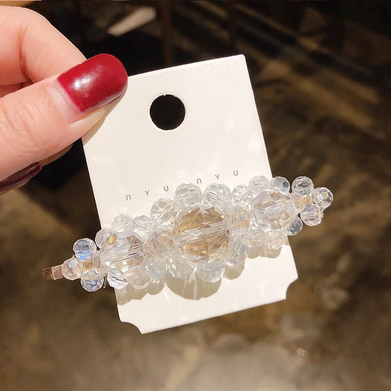 1 Pc/lot Bling Crystal Hair Clip For Women Girls Rhinestone Hairpin Barrette Accessories Gift | Красота и здоровье