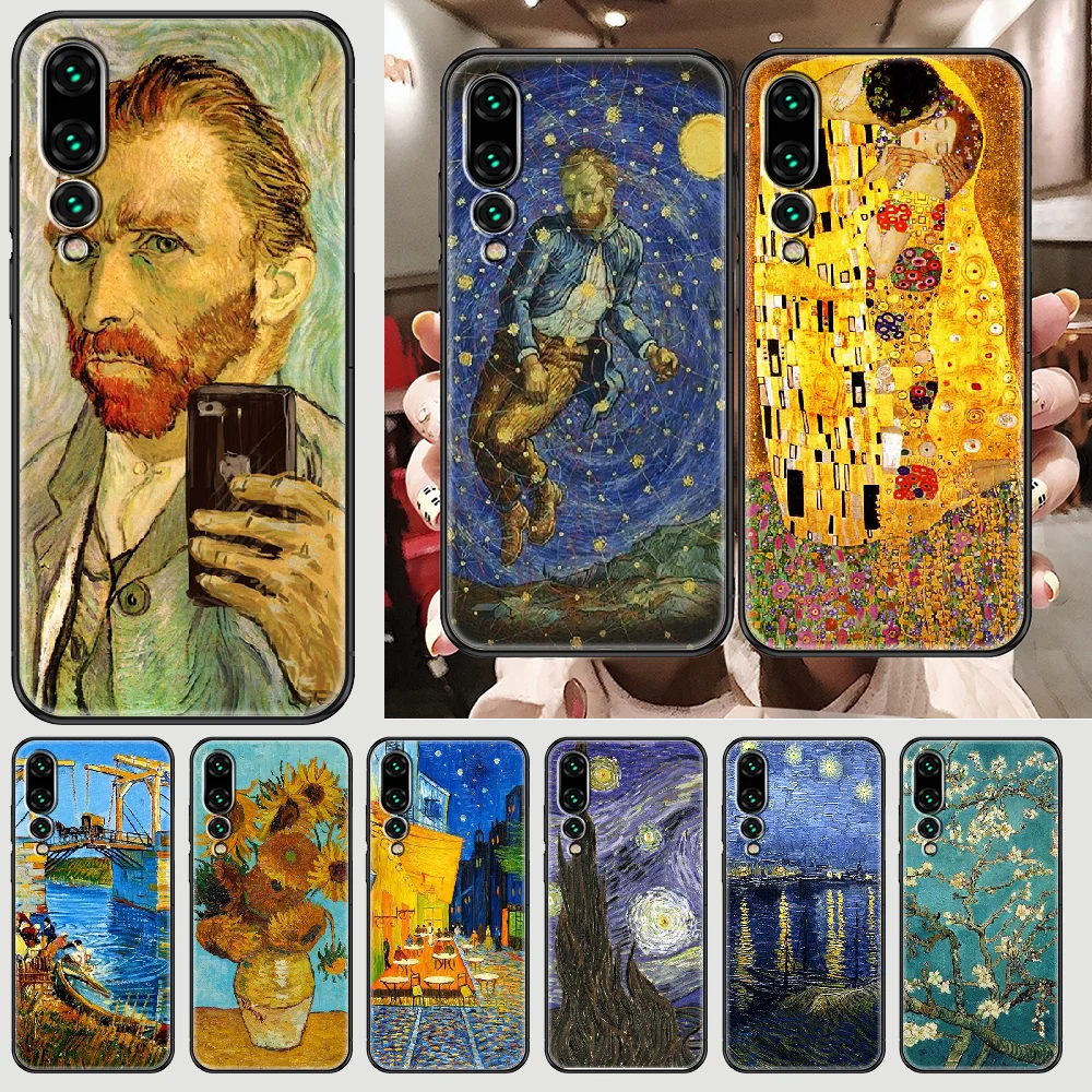 Чехол Ван Гога художественная картина маслом для телефона Huawei P Mate P10 P20 P30 P40 10 20 Smart