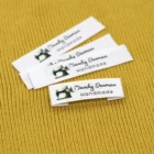 Пользовательские этикетки для шитья, пользовательские этикетки для одежды-брендовые этикетки, логотип или текст, ручная работа, индивидуальный дизайн (FR002)