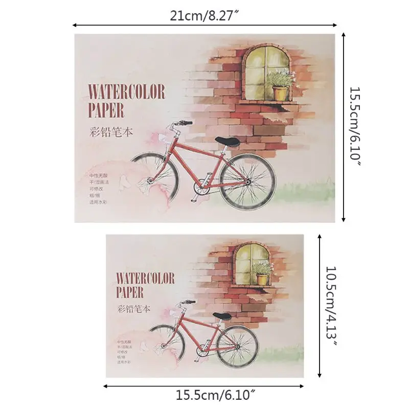 

12Sheet A5/A6 Watercolor Sketchbook Paper for Drawing Painting Color Pencil Book
