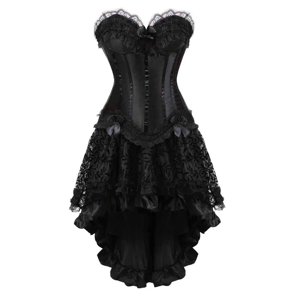 Черные корсеты Dresss для женщин сексуальные в стиле стимпанк викторианской эпохи
