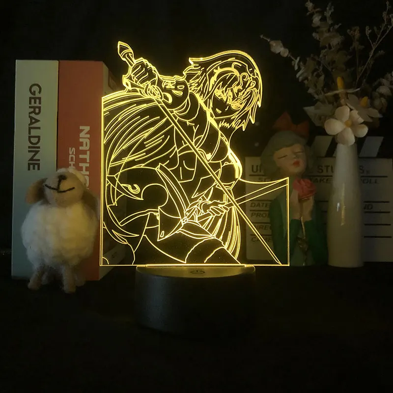 

Японское аниме, детский офисный декор, 3D ночник, будильник, светильник, осветительный прибор с управлением через приложение, судьба, большой...