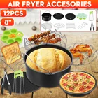 8 дюймов, 12 шт.компл., принадлежности для фритюрницы, домашняя кухня, инструменты для приготовления барбекю, выпечки, приготовления пищи, подходит для 4,2-qt