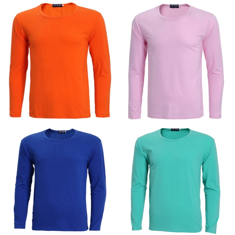 adult long sleeve red running shirt man orange sports t-shirt with round collar men jerseys customized name DIY number | Спорт и