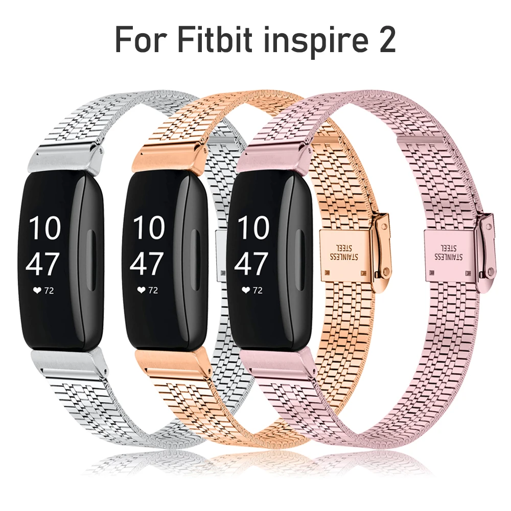 

Браслет для Fitbit Inspire 2 HR, металлический ремешок для Fitbit ace 2, сменный Браслет из нержавеющей стали с регулируемой петлей