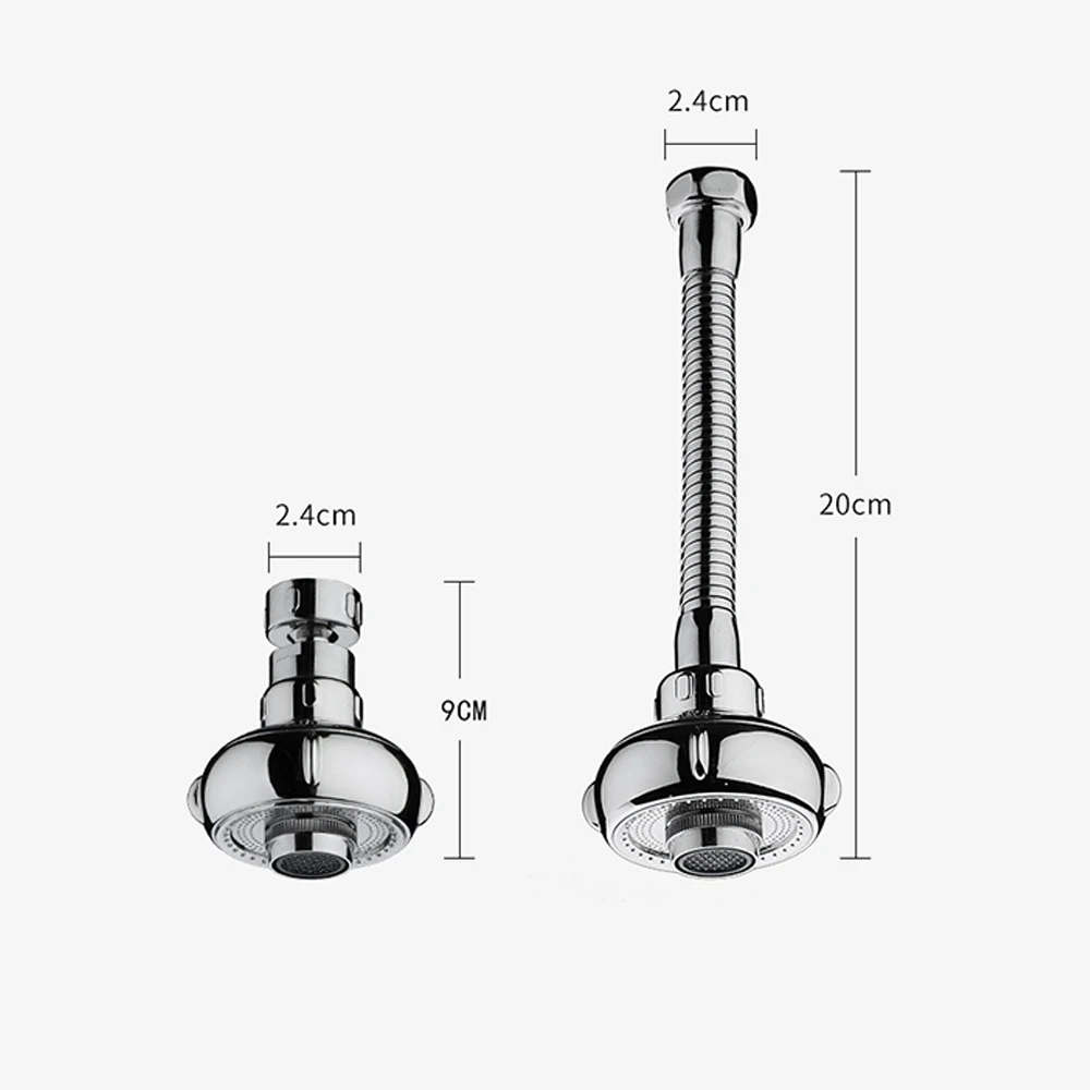 

Kitchen Nozzle for Mixer for Water Saving Tap Shower Filter Two Mode 360 Degree Flexible Faucet Nozzle for Kitchen Water Saving