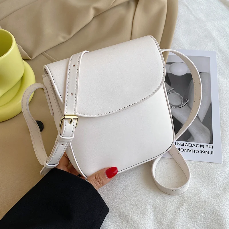 

Beibao texture small bag women's summer 2021 new fashion simple saddle bag Single Shoulder Messenger Bag mobile phone bag