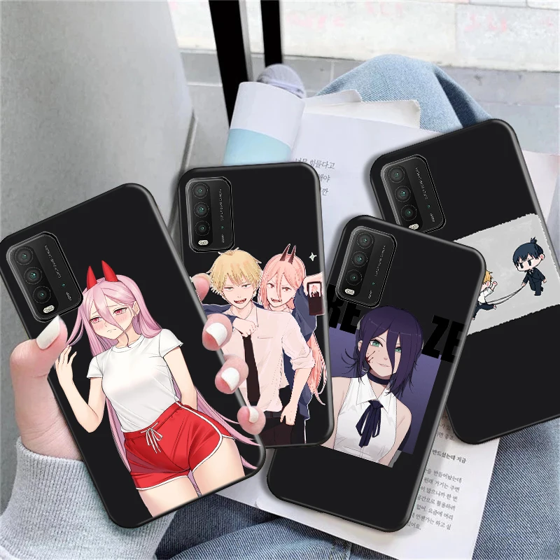 

Chainsaw Man Anime Phone Case For Xiaomi Redmi Note 9S Redmi Note 9 Pro Aki Pahwa Pochita Back Cover Soft TPU Funda Coque Cases