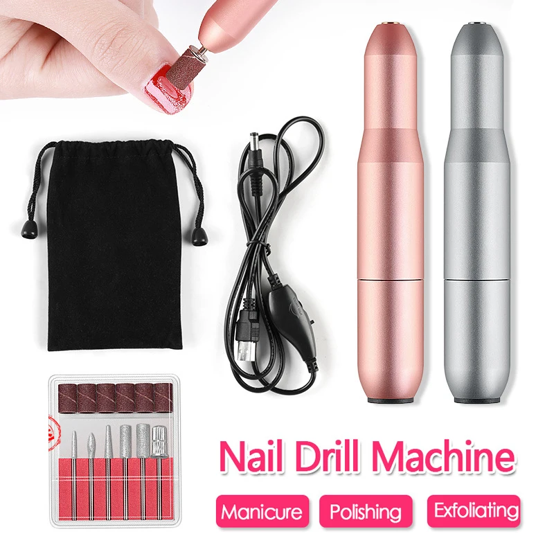 

Electric Nail Drill Machine Set Grinding Equipment Mill For Manicure Machine Pedicure Professional Strong Nail Polishing Tools