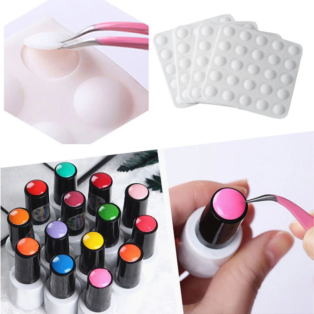1 простыни DIY Дизайн ногтей Белый Силиконовая этикетка стикеры гель лак Цвет