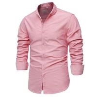 spring 2021 new solid cotton oxford shirt quality business casual mens shirt
