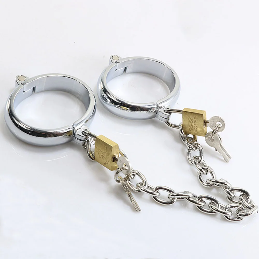 Наручники из нержавеющей стали для БДСМ-игр взрослых |