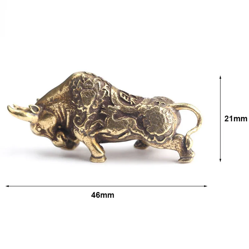 1*Vintage Copper 24 Zodiac/Buddha/Bullfight/Lion Statue Miniature Animal Bull Craft Ornament Sculpture Figurines Home Desk Decor | Дом и сад
