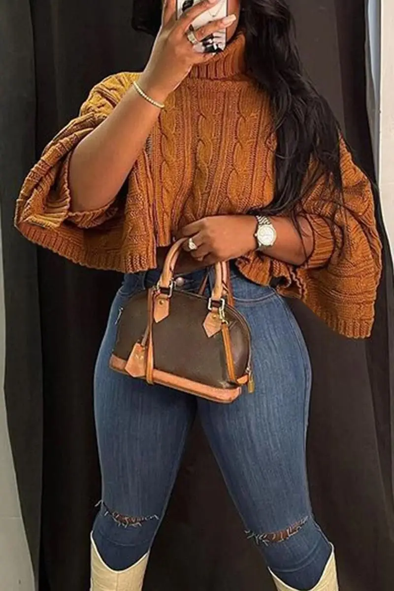 

Women Leisure Elegant O Neck Crop Top Warm Twist Knitted Cropped Pullover Sweater 2021 Fall Winter Harajuku Goth Clothing