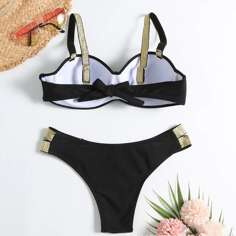 Комплект бикини из двух предметов Раздельный купальник размера плюс Mujer