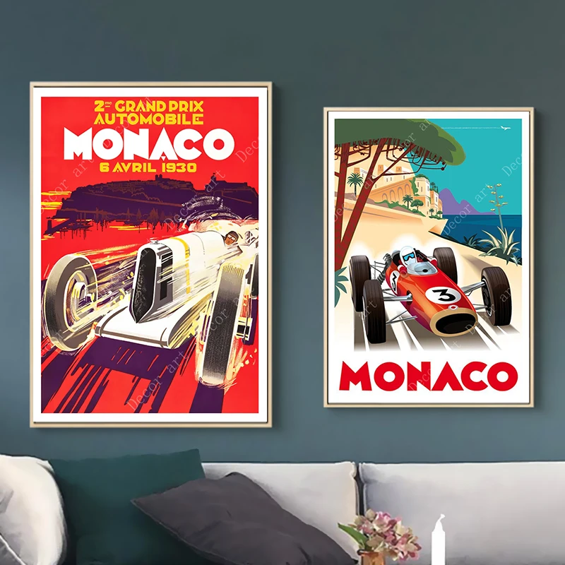 Постеры из крафт-бумаги с рисунком Княжества Монако | Дом и сад