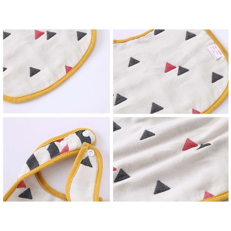 

5pcs/set Newborn Baby Cartoon Pattern Cotton Bibs Boys Girls Moisture Absorption Saliva Towel Infants Feeding Burp Cloth