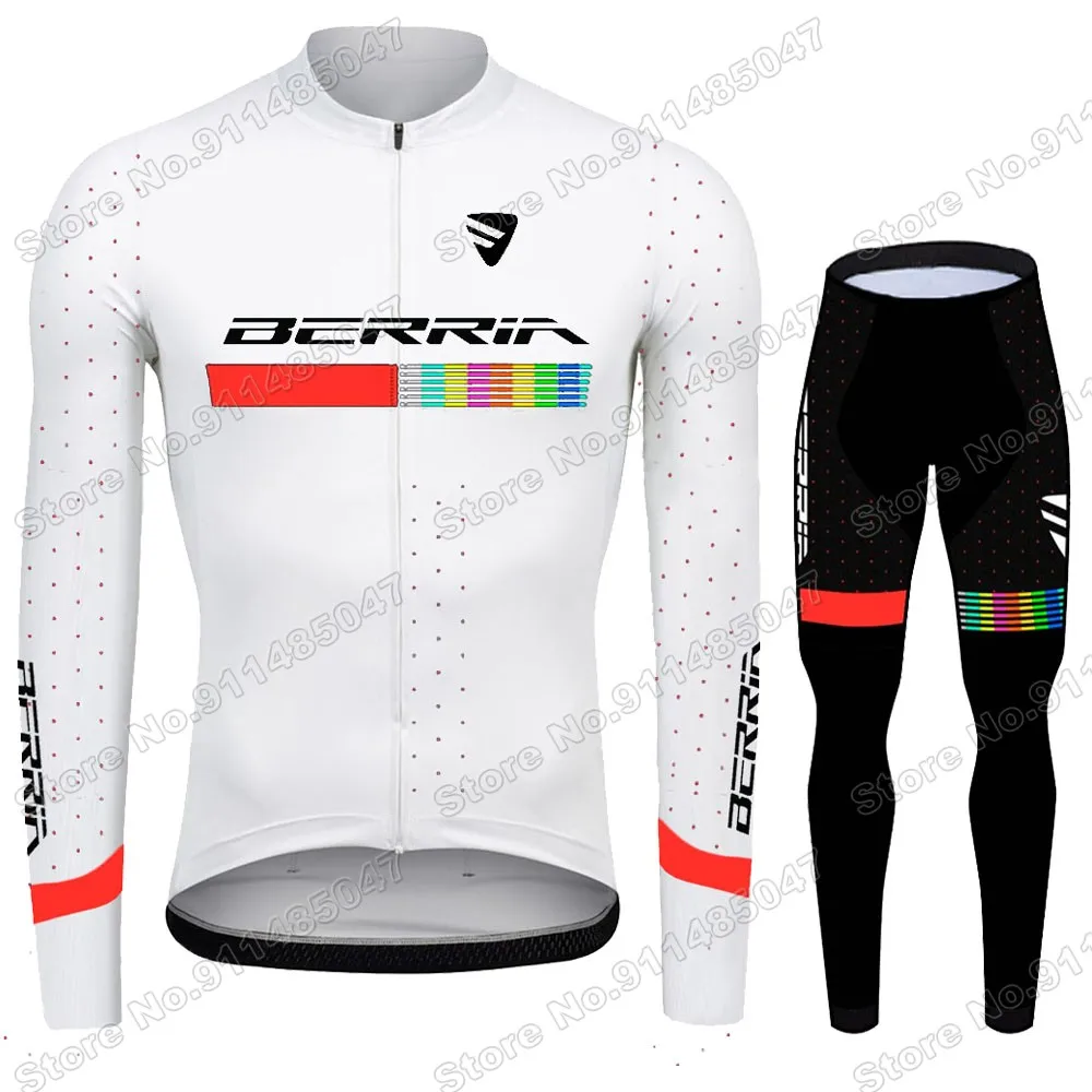 

Summer Maillot Berria 2021 Team Cycling Jersey Set Cycling Clothing Suit Mens Long Sleeve MTB Bike Road Pants Bib Ropa