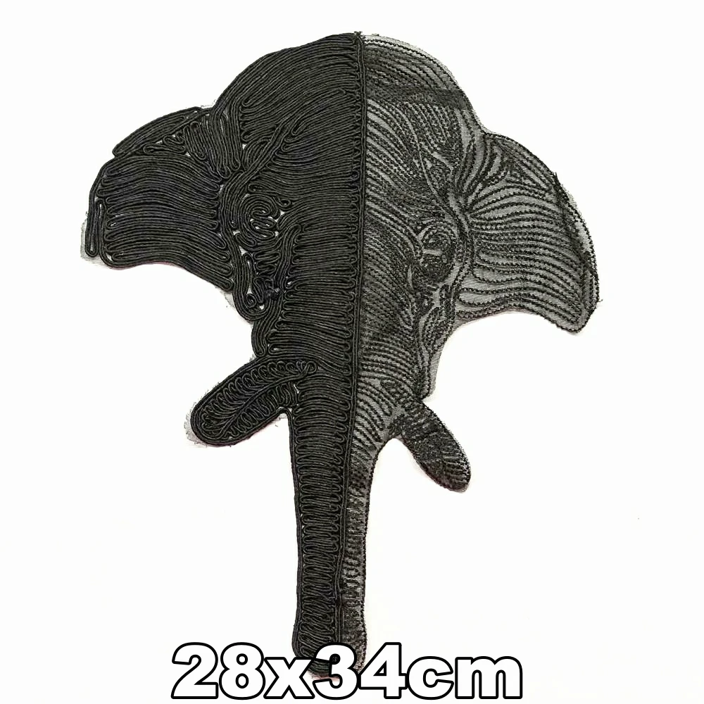 

Accessory large embroidery big elephant animal cartoon patches for clothing AZ-3253