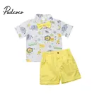 2 шт., хлопковая рубашка и шорты для мальчиков