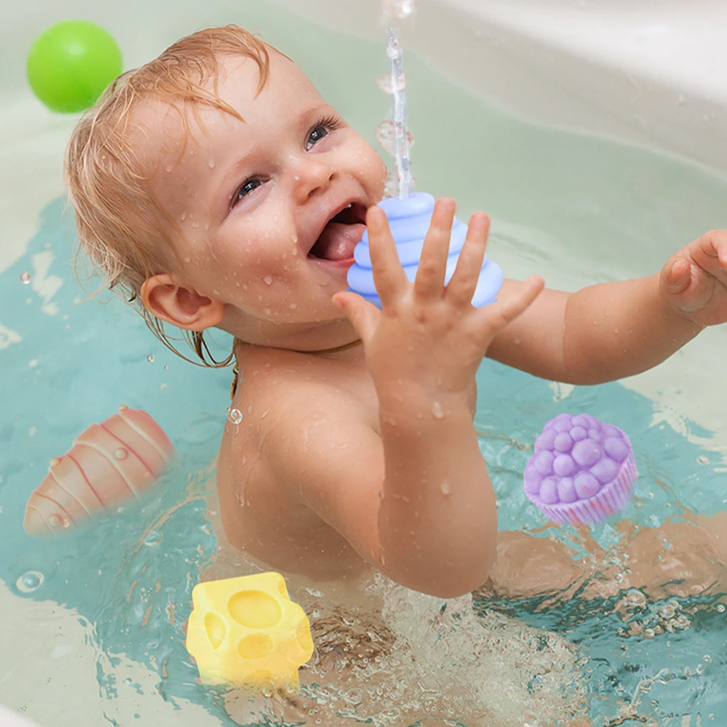 6piece Kids Ball Toys Soft Toy Early Educational Massage for Babies 0-3 Months |