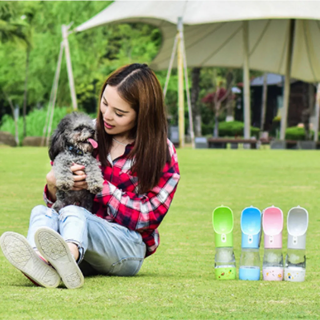 2 In1 Портативный собака бутылка для воды маленький большой собаки путешествия
