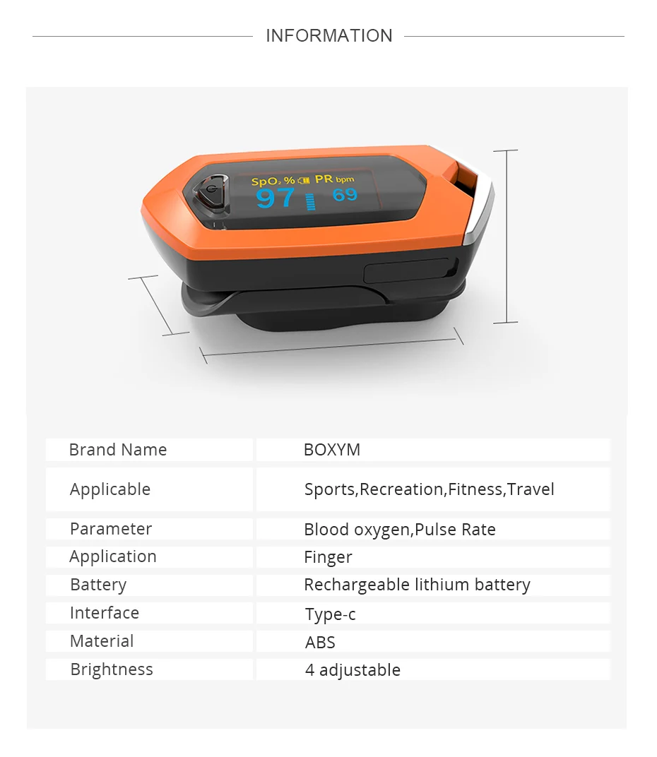 Пальчиковый Пульсоксиметр Pulsioximetro SpO2 PR OLED перезаряжаемый CE медицинский Oximetro De Dedo пульсометр