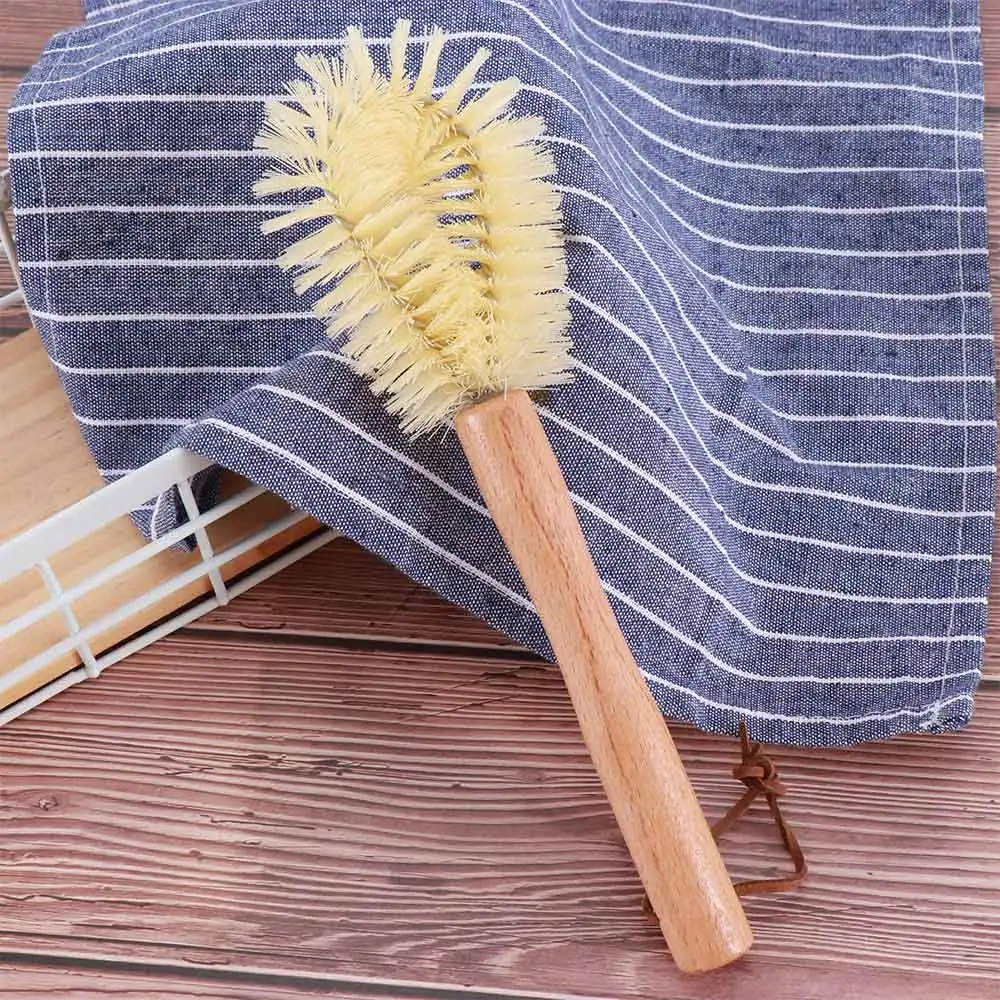 Японский стиль деревянная o-образная длинная ручка щетка для чистки чаша