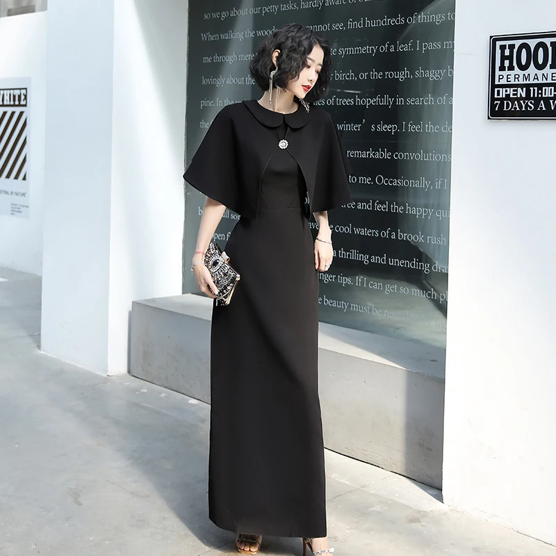 Новинка вечернее платье большой размер 3XL накидка рукав женское китайское