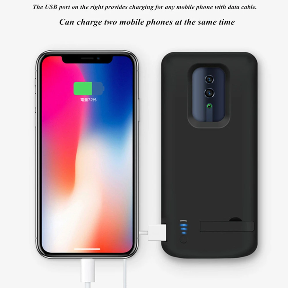 

6000 мАч Расширенный чехол для аккумулятора телефона для oppo Reno, портативный внешний аккумулятор для oppo reno, запасная батарея, чехол для зарядно...