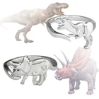 Динозавр кольца для мужчин и женщин кольцо властный Дракон тираннозавр Трицератопс ювелирные изделия игрушка милые животные открытое регулируемое кольцо подарок